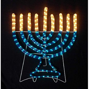 Jumbo 36'' Lighted Rope Hanukkah Decor - Indoor/Outdoor