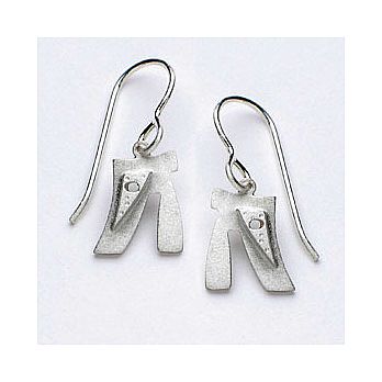 Sterling Silver Small Chai Earrings