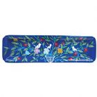 Artistic Painted Metal Long Tray by Glushka - Pomegranates with Birds