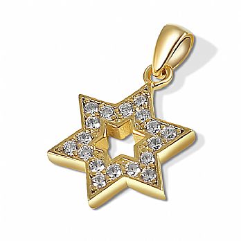 24K Gold Plated Star with CZ's