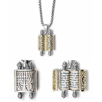 Silver/Gold Torah Pendant