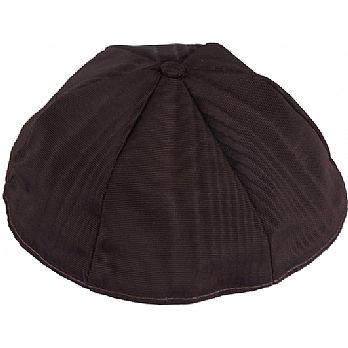 Moire Lined Kippot - Brown