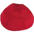 Moire Lined Kippot - Red