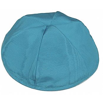 Moire Lined Kippot - Turquoise