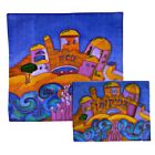 Painted Silk Matzah and Afikomen Bag - Split of the Sea