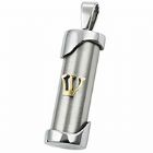 Stainless Steel Mezuzah Pendant with Chain