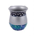 Emanuel Metal Wash Cup w/ Painted Fimo-- Blue