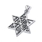 Sterling Silver Star of David Necklace 12 Tribes