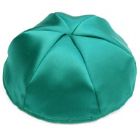 Satin Kippot with Optional Personalization - Teal