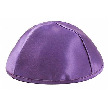 Premium Satin Kippot - Medium Purple