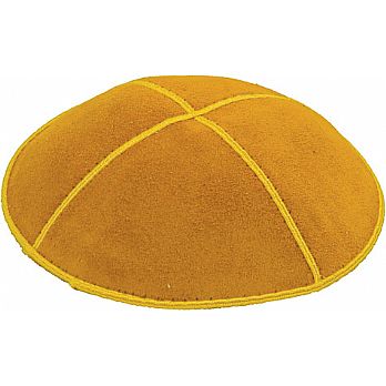 Yellow/Gold Suede Kippot