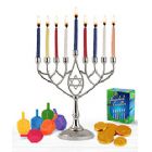 Hanukkah Menorah Value Kit - Menorah Candles Dreidels Chocolate