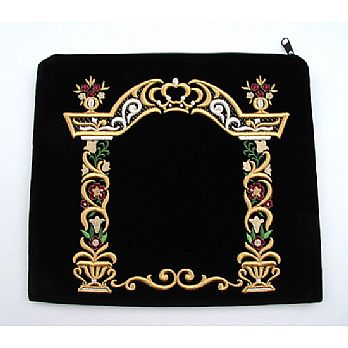 Embroidered Tfilin Bag - Floral Archway in Color
