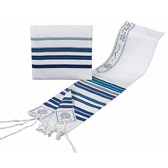 Bnei Ohr Tallit Set with Multi Blue Shades