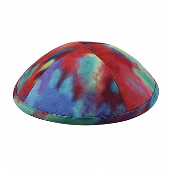 Tie Dye Kippah with Optional Personalization - Multi Color Abstract