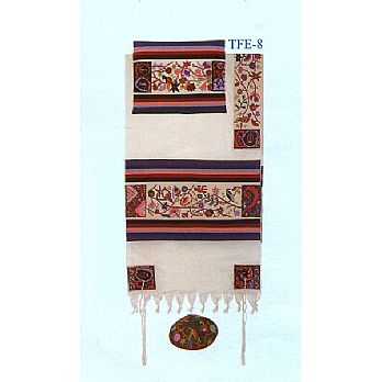Emanuel All Embroidered Tallit Set - Matriarchs in Color