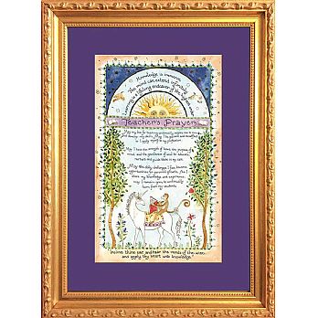 Framed Art Judaica - Prayer for the Teacher