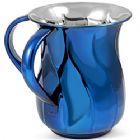 Stainless Steel Wave Style Wash Cup - Blue