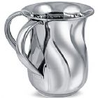 Stainless Steel Wave Style Wash Cup - Silver