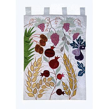 Large Embroidered Judaic Home Decor - 7 Species