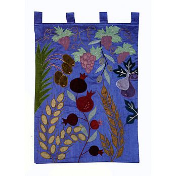 Large Embroidered Judaic Home Decor - 7 Species