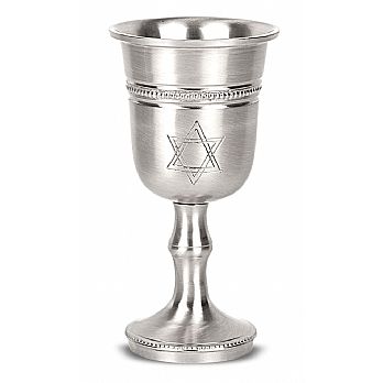 Elegant Kiddush Cup with Star of David