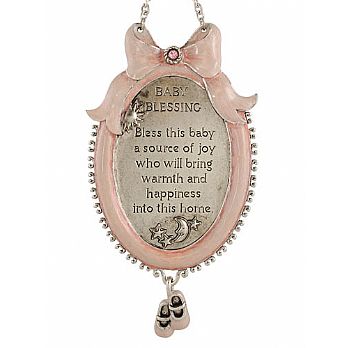 Adorable Baby Blessing Plaque - Pink
