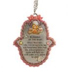 Pewter Baby Blessing Plaque - Pink