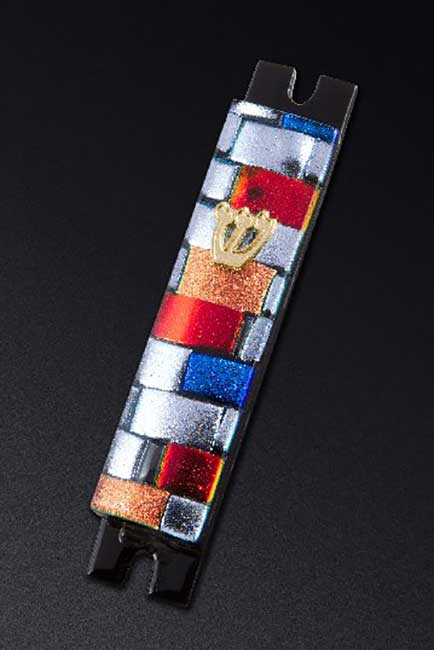 Fused Mezuzah Covers by Daryl Cohen