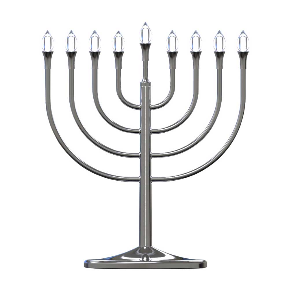 Large Silver plated Electric Menorah