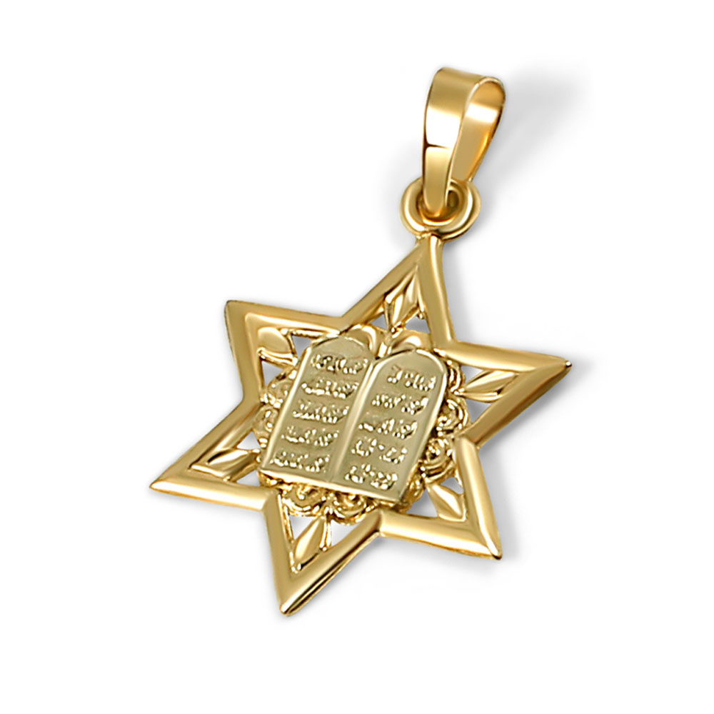 Exquisite combonation of Star of David and 10 commandments