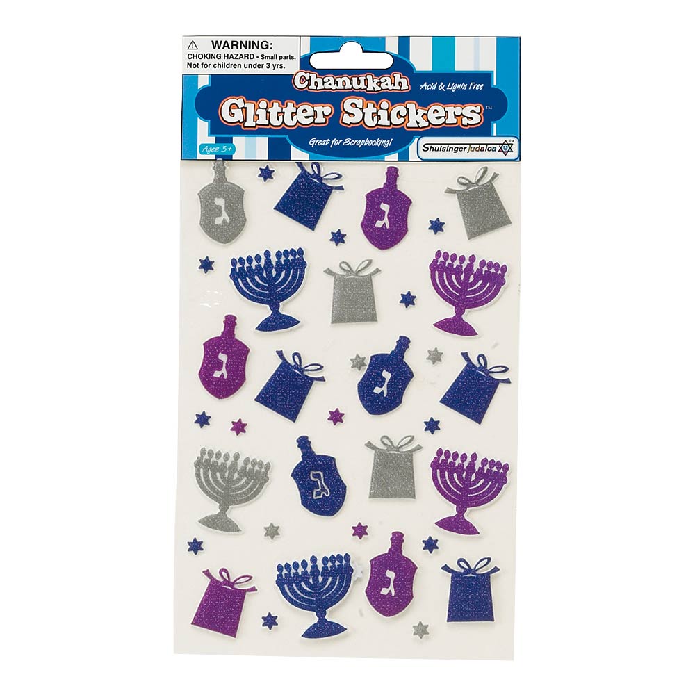 Holiday Stickers 4 Pack Izzy n Dizzy Hanukkah Stickers Embossed 3D- Sheet of Puffy Chanukah Stickers 11 Fun Hanukkah Designs